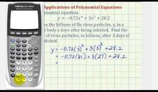 Evaluate a Polynomial Equation - Flu Virus Application Video Evaluate a Polynomial Equation - Flu Virus Application Video