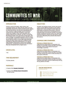 Communities at War: Reading Primary Sources Imaginatively Lesson Plan Communities at War: Reading Primary Sources Imaginatively Lesson Plan