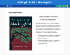 Setting in To Kill a Mockingbird Interactive Setting in To Kill a Mockingbird Interactive