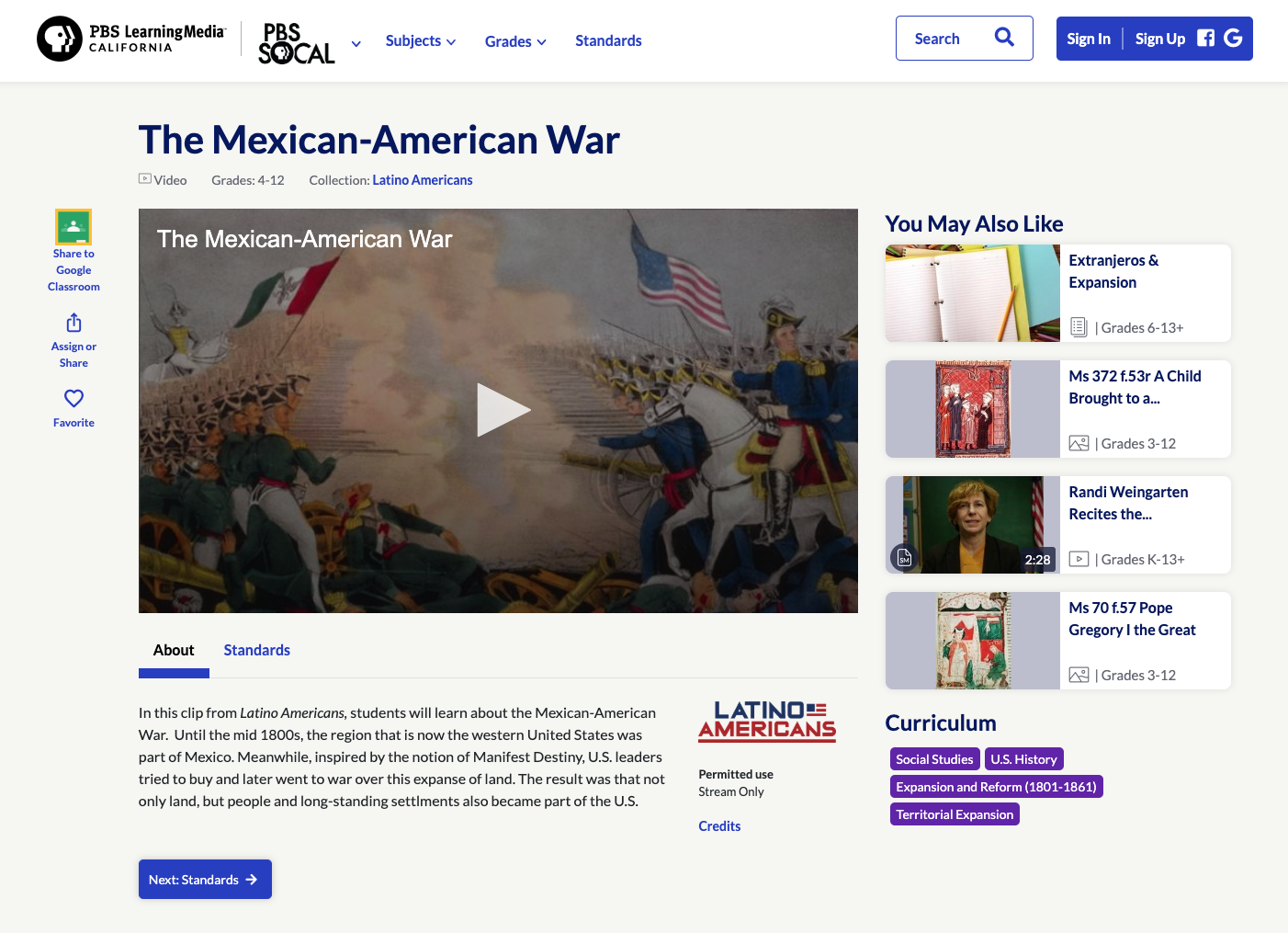 The Mexican-American War Video The Mexican-American War Video