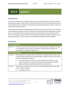 Grade 10 ELA Module 3: Unit 3, Lesson 5 Lesson Plan Grade 10 ELA Module 3: Unit 3, Lesson 5 Lesson Plan