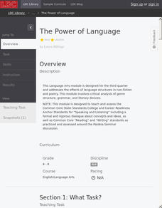 The Power of Language Lesson Plan The Power of Language Lesson Plan