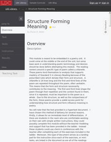 Structure Forming Meaning Lesson Plan Structure Forming Meaning Lesson Plan