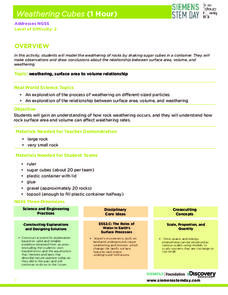 Weathering Cubes Activity Weathering Cubes Activity