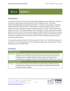 EngageNY Grade 11 ELA Module 1: How Do Authors Develop and Relate Elements of a Text? EngageNY Grade 11 ELA Module 1: How Do Authors Develop and Relate Elements of a Text?