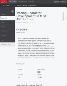 Tracing Character Development in Miss Awful Lesson Plan Tracing Character Development in Miss Awful Lesson Plan