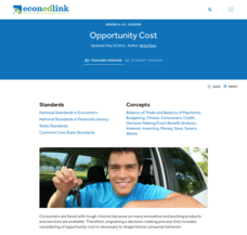 Opportunity Cost Lesson Plan Opportunity Cost Lesson Plan