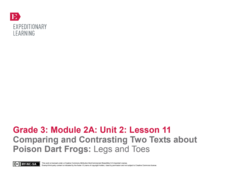 Comparing and Contrasting Two Texts about Poison Dart Frogs: Legs and Toes Lesson Plan Comparing and Contrasting Two Texts about Poison Dart Frogs: Legs and Toes Lesson Plan