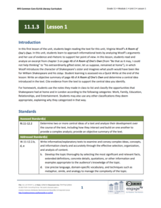 EngageNY Grade 11 ELA Module 1, Unit 3 EngageNY Grade 11 ELA Module 1, Unit 3