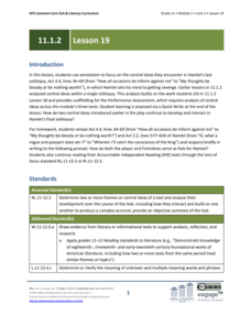 Grade 11 ELA Module 1: Unit 2, Lesson 19 Lesson Plan Grade 11 ELA Module 1: Unit 2, Lesson 19 Lesson Plan