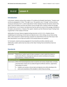 Grade 11 ELA Module 2: Unit 2, Lesson 4 Lesson Plan Grade 11 ELA Module 2: Unit 2, Lesson 4 Lesson Plan