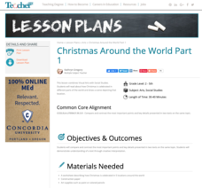 Christmas Around the World Part 1 Lesson Plan Christmas Around the World Part 1 Lesson Plan