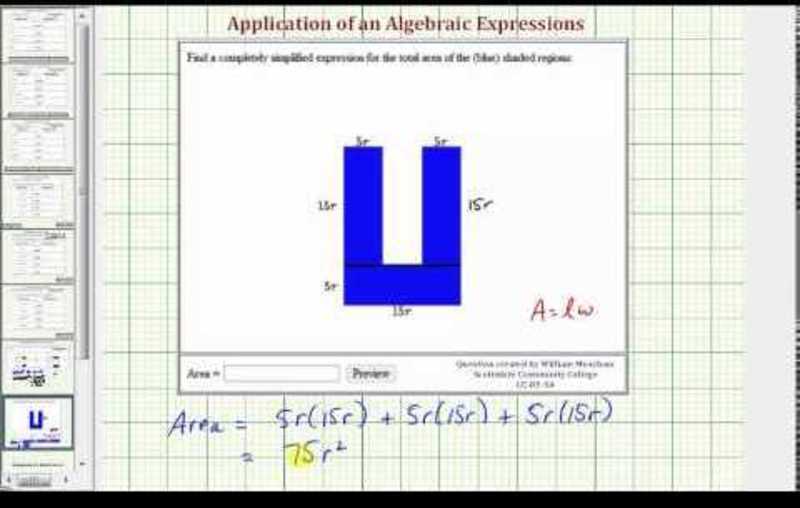 Find a Polynomial Expression for a U-Shaped Area (Example) Video Find a Polynomial Expression for a U-Shaped Area (Example) Video