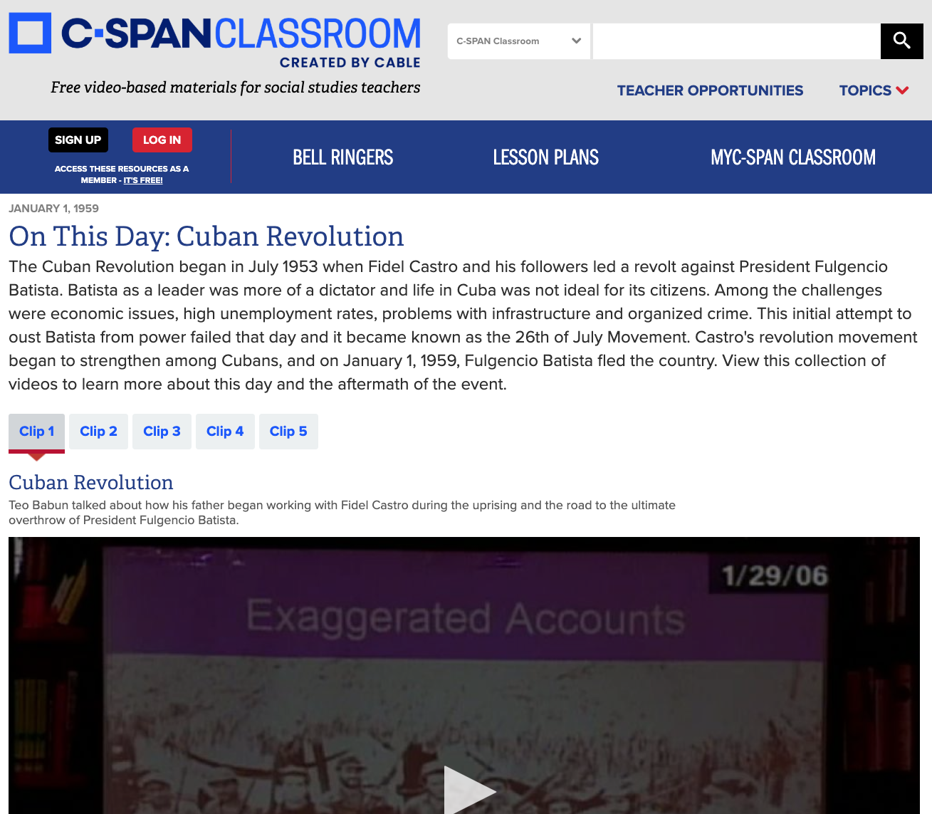 On This Day: Cuban Revolution Instructional Video On This Day: Cuban Revolution Instructional Video