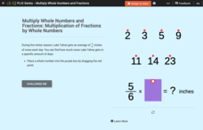 Multiplication of Whole Numbers by Fractions: Multiplication of Fractions by Whole Numbers Interactive Multiplication of Whole Numbers by Fractions: Multiplication of Fractions by Whole Numbers Interactive