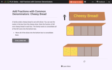 Sums of Fractions with Like Denominators: Cheesy Bread Interactive Sums of Fractions with Like Denominators: Cheesy Bread Interactive