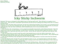 Icky Sticky Inchworm Lesson Plan Icky Sticky Inchworm Lesson Plan