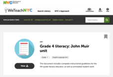 Grade 4 Literacy: John Muir Unit Unit Plan Grade 4 Literacy: John Muir Unit Unit Plan