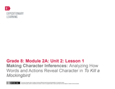 EngageNY Grade 8 ELA: Module 2a, Unit 2: Case Study: Atticus Takes a Stand EngageNY Grade 8 ELA: Module 2a, Unit 2: Case Study: Atticus Takes a Stand