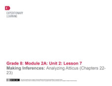 Making Inferences: Analyzing Atticus (Chapters 22- 23) Lesson Plan Making Inferences: Analyzing Atticus (Chapters 22- 23) Lesson Plan