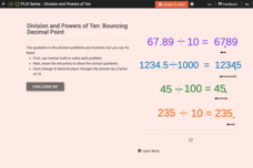 Mental Math to Divide by Whole Number Powers of Ten: Bouncing Decimal Point Interactive Mental Math to Divide by Whole Number Powers of Ten: Bouncing Decimal Point Interactive