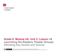 Launching the Readers Theater Groups: Allocating Key Quotes and Scenes Lesson Plan Launching the Readers Theater Groups: Allocating Key Quotes and Scenes Lesson Plan