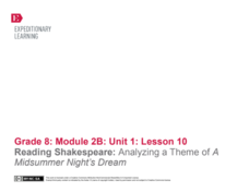Reading Shakespeare: Analyzing a Theme of A Midsummer Night’s Dream Lesson Plan Reading Shakespeare: Analyzing a Theme of A Midsummer Night’s Dream Lesson Plan