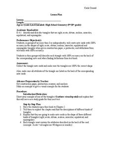 Identify triangles Lesson Plan Identify triangles Lesson Plan