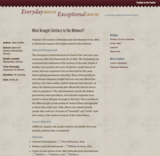 What Brought Settlers to the Midwest? Lesson Plan What Brought Settlers to the Midwest? Lesson Plan