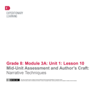Mid-Unit Assessment and Author’s Craft: Narrative Techniques Lesson Plan Mid-Unit Assessment and Author’s Craft: Narrative Techniques Lesson Plan