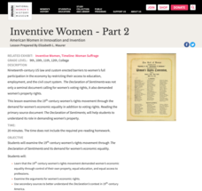 Inventive Women - Part 2 Lesson Plan Inventive Women - Part 2 Lesson Plan