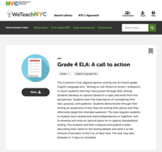 Grade 4 Literacy in English Language Arts: A Call to Action Unit Plan Grade 4 Literacy in English Language Arts: A Call to Action Unit Plan