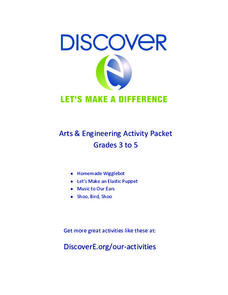 Arts and Engineering Activity Packet: Grades 3-5 Activity Arts and Engineering Activity Packet: Grades 3-5 Activity