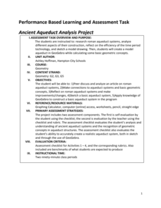 Ancient Aqueduct Analysis Project Performance Ancient Aqueduct Analysis Project Performance