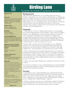 Birding Lane Lesson Plan Birding Lane Lesson Plan