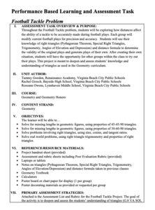 Football Tackle Problem Performance Football Tackle Problem Performance