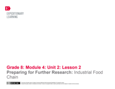 Preparing for Further Research: Industrial Food Chain Lesson Plan Preparing for Further Research: Industrial Food Chain Lesson Plan