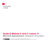 Mid-Unit Assessment: Research Simulation Lesson Plan Mid-Unit Assessment: Research Simulation Lesson Plan