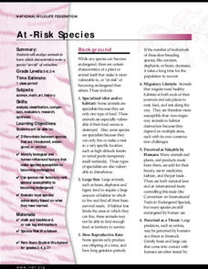At-Risk Species Lesson Plan At-Risk Species Lesson Plan