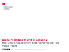 Mid-Unit 3 Assessment and Planning the TwoVoice Poem Lesson Plan Mid-Unit 3 Assessment and Planning the TwoVoice Poem Lesson Plan