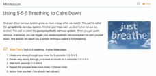 Using 5-5-5 Breathing to Calm Down Activity Using 5-5-5 Breathing to Calm Down Activity