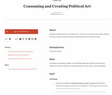 Consuming and Creating Political Art Activity Consuming and Creating Political Art Activity