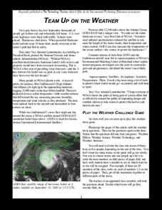 Team Up on the Weather Activity Team Up on the Weather Activity