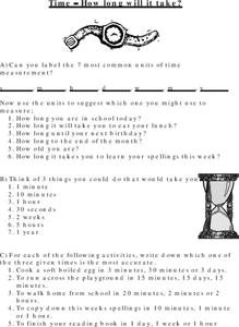 Time - How Long Will it Take? Lesson Plan Time - How Long Will it Take? Lesson Plan