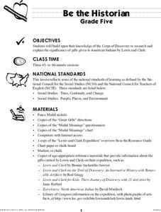 Be the Historian Lesson Plan Be the Historian Lesson Plan