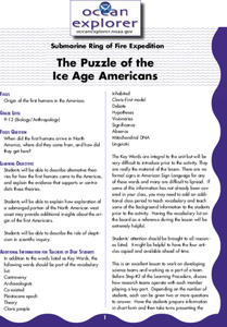 The Puzzle of the Ice Age Americans Lesson Plan The Puzzle of the Ice Age Americans Lesson Plan