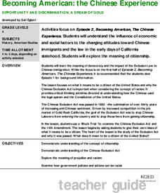Opportunity and Discrimination, A Dream of Gold Lesson Plan Opportunity and Discrimination, A Dream of Gold Lesson Plan