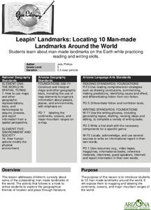 Leapin' Landmarks: Locating 10 man-made landmarks around the world Lesson Plan Leapin' Landmarks: Locating 10 man-made landmarks around the world Lesson Plan