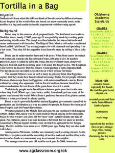 Tortilla in a Bag Lesson Plan Tortilla in a Bag Lesson Plan