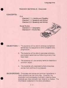 Chocolate Lesson Plan Chocolate Lesson Plan